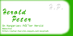 herold peter business card